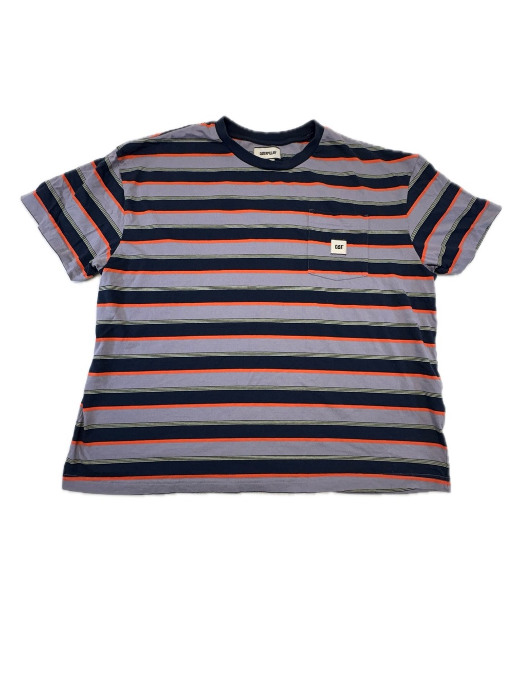 Caterpillar CAT Striped Pocket T-Shirt Men's 2XL
